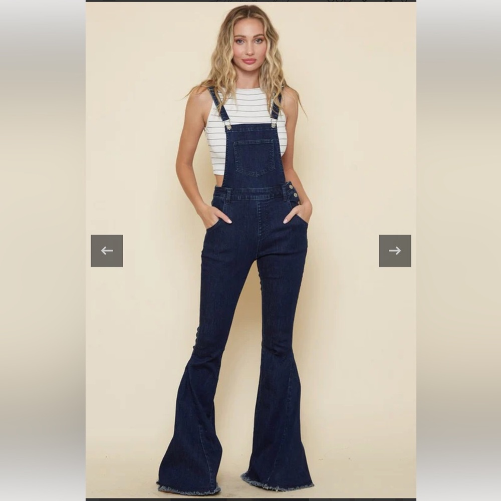 NWT Dark wash Saints and Hearts Overralls